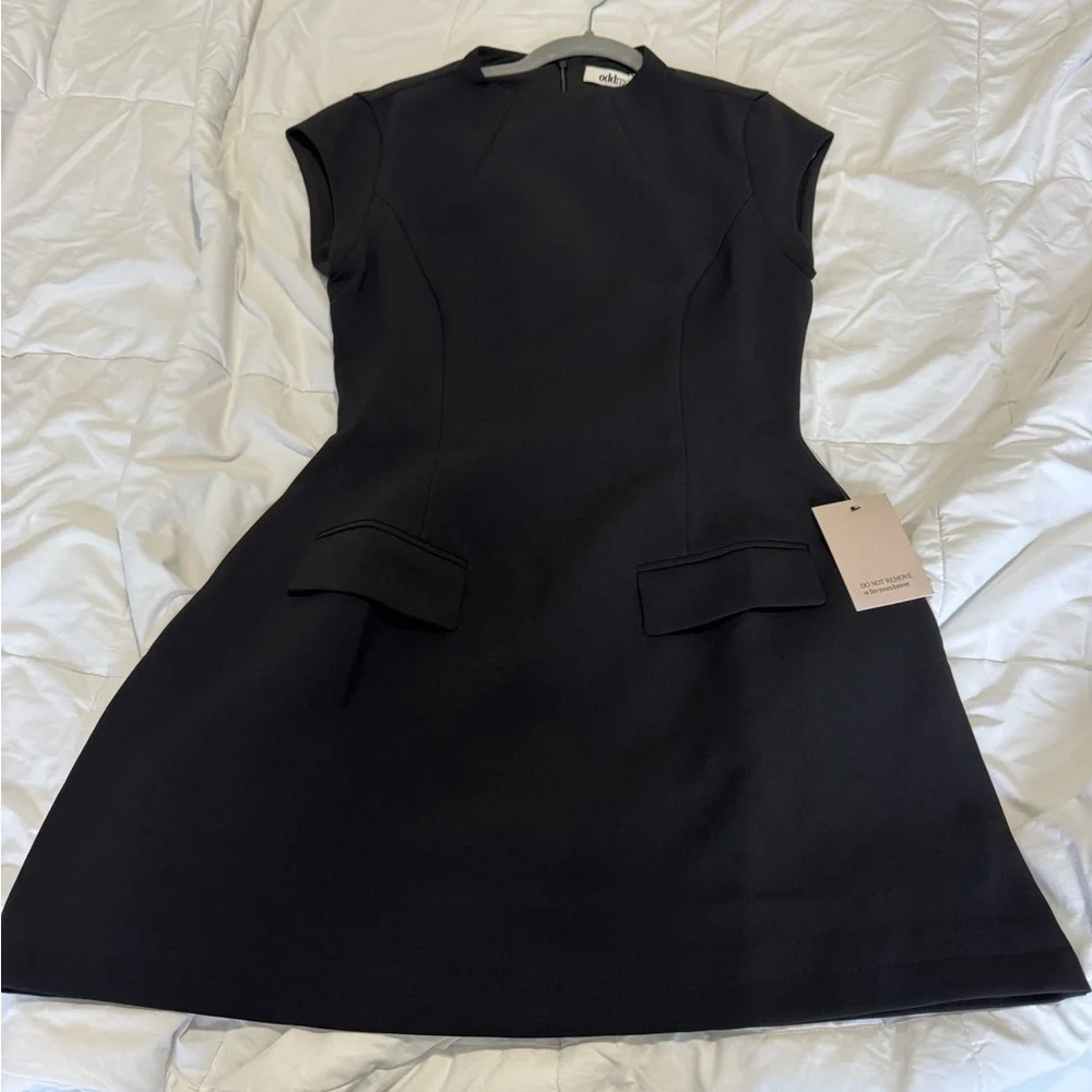 Odd Muse Black Sleeveless Mini Dress- Ultimate Muse Cap Sleeve Mini Dress - Picture 5 of 9